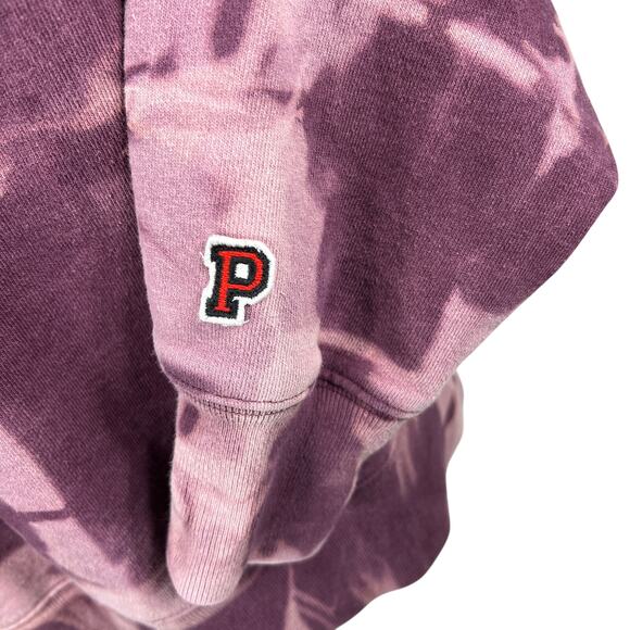 Victoria's Secret Pink Bleach-Dyed Sweatshirt Sz Medium Pink/Purple Oversized - Picture 6 of 9
